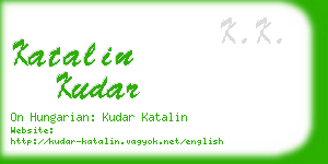 katalin kudar business card